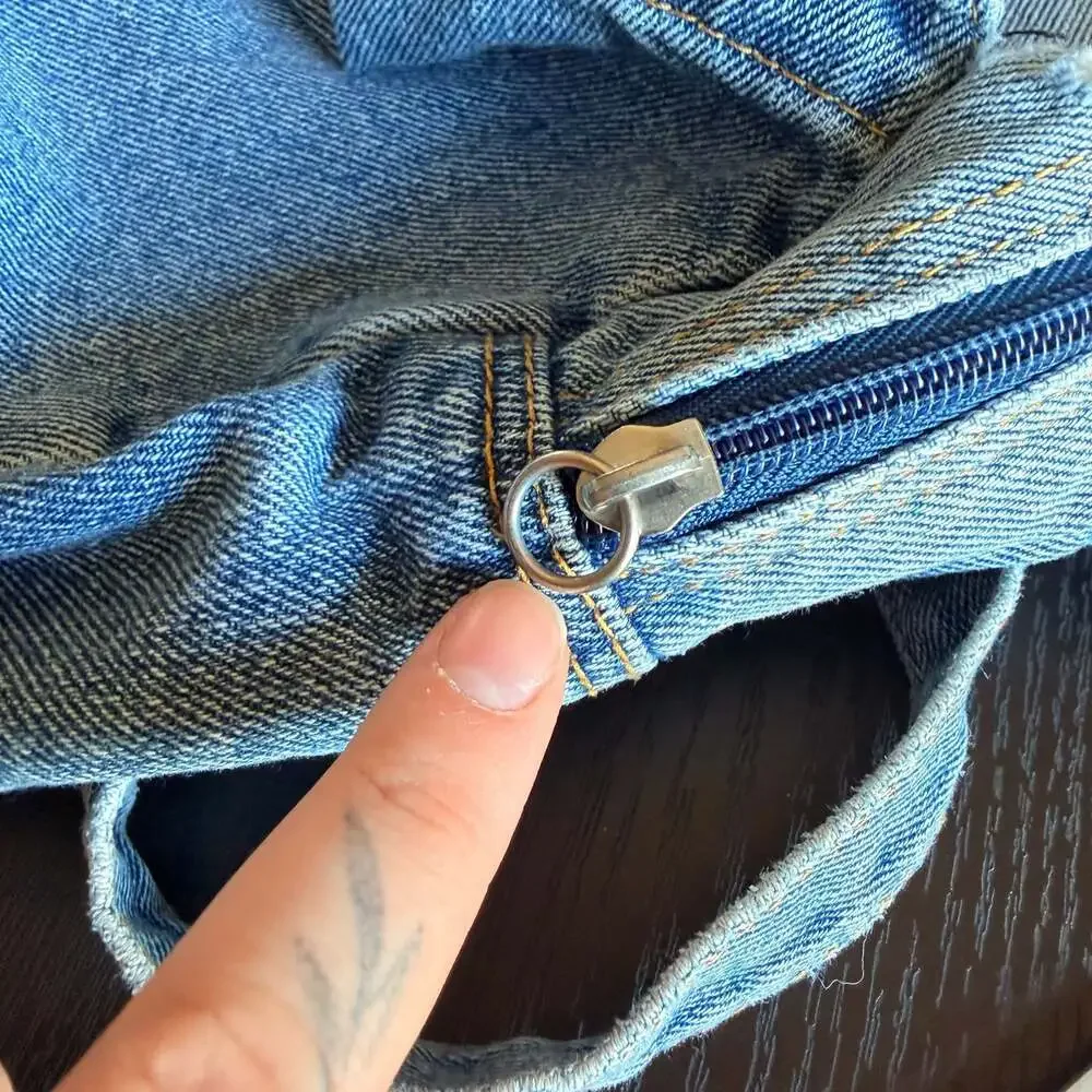 Vintage Y2K Denim Multi-Pocket Hobo Shoulder Bag